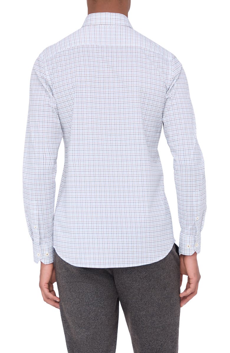 Bugatchi James OoohCotton<sup>®</sup> Tattersall Check Button-Down Shirt, Alternate, color, Mocha