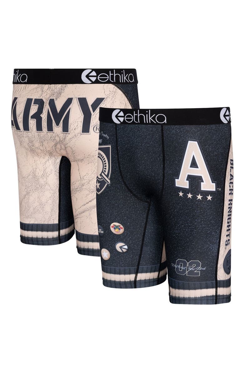 Ethika Men's Ethika Black Army Black Knights Schoolin' Boxer Briefs, Alternate, color,