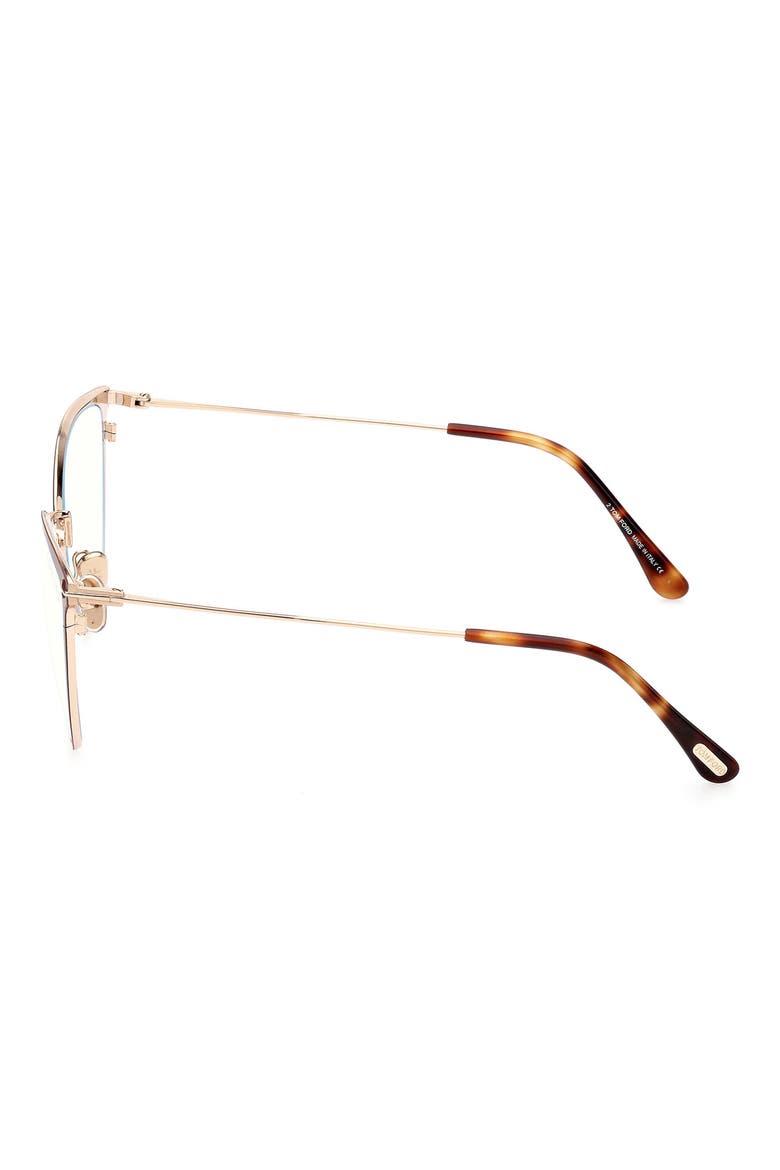 56mm Blue Light Blocking Glasses, Alternate, color, MATTE LIGHT BROWN