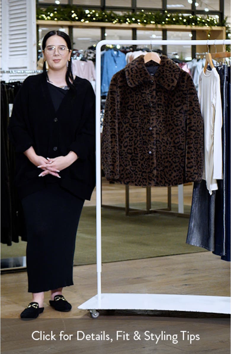 Zurich Leopard Spot Faux Fur Coat, sales video thumbnail