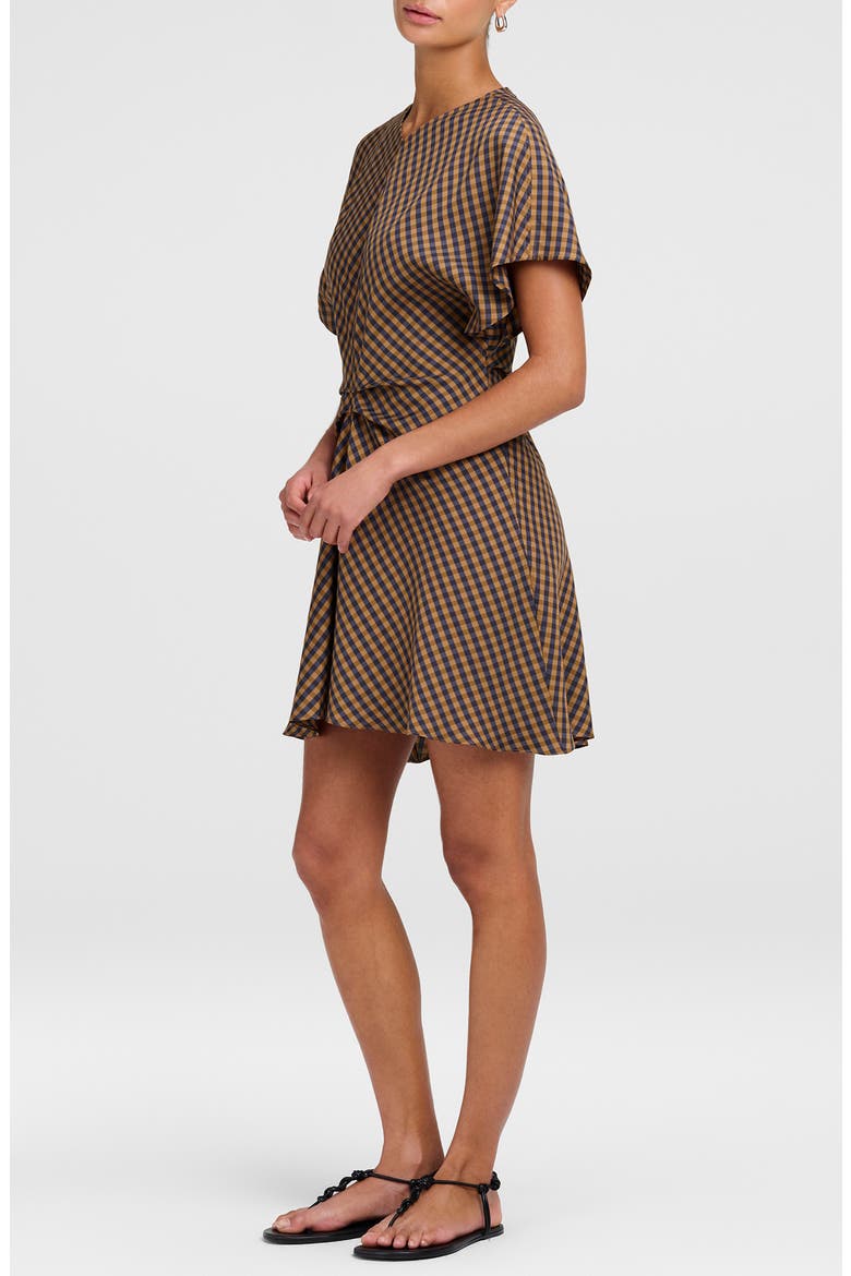 Leni Gingham Minidress, Alternate, color, PECAN/ NAVY