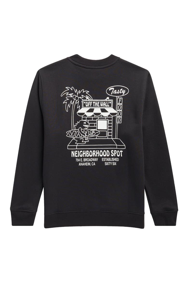 Kids' Food Spot Graphic Cotton Blend Sweatshirt, Alternate, color, BLACK