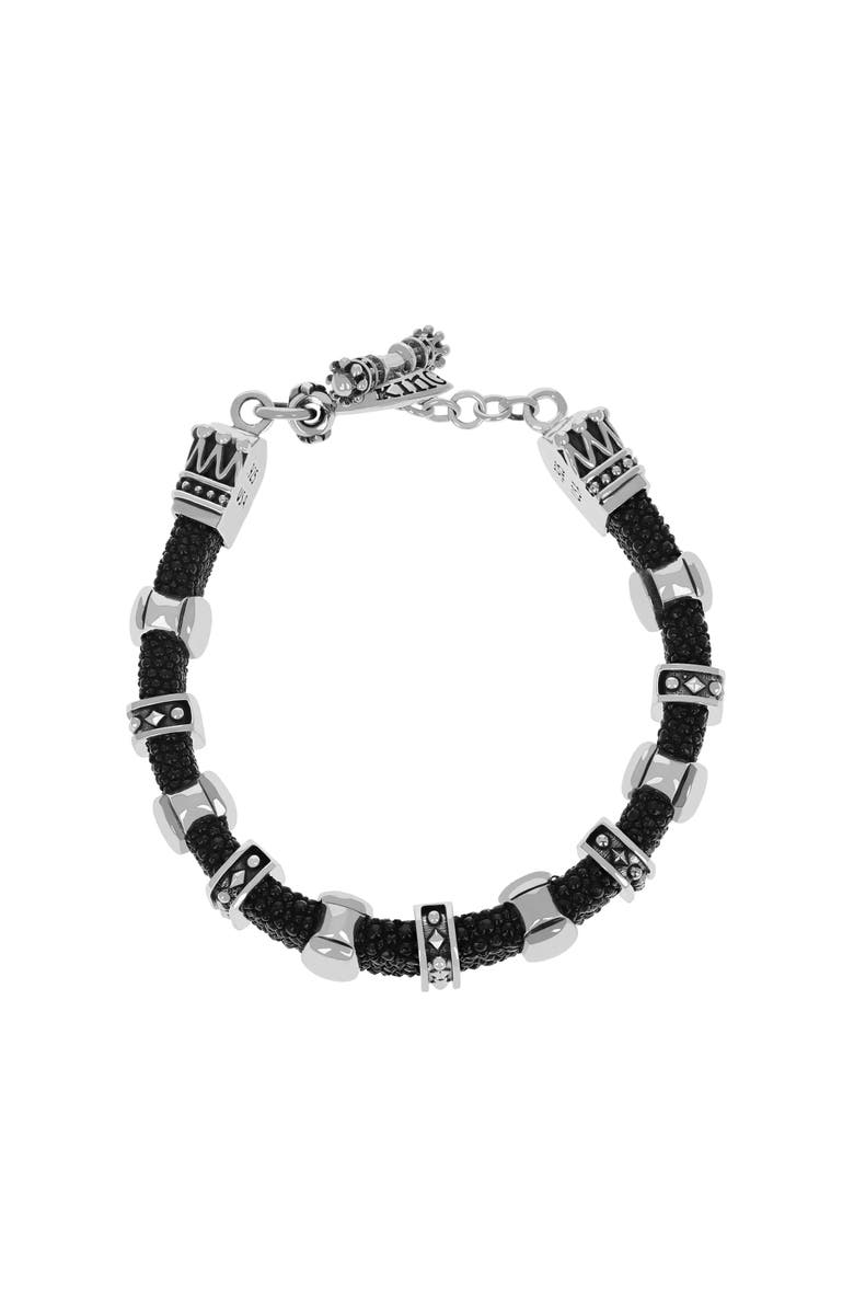 King Baby Studio Stingray Bracelet with Silver Detail - 20th Anniversary Edition, Alternate, color, Silver