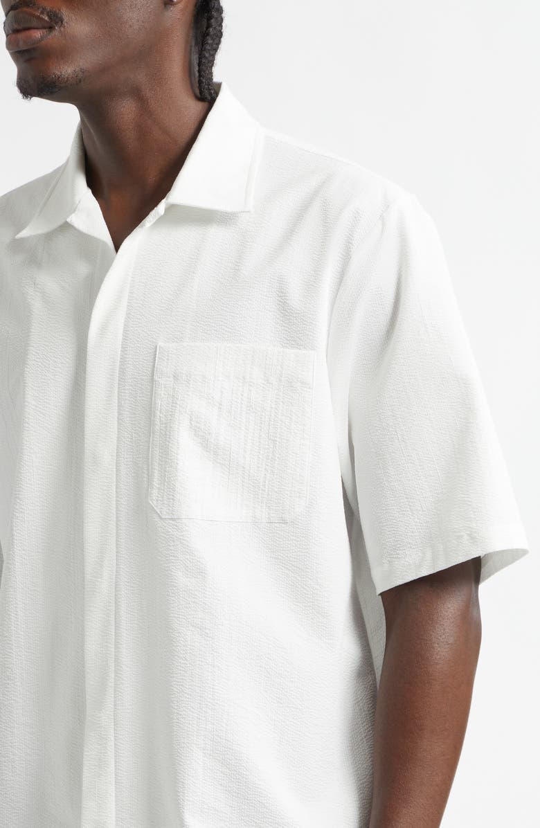 Herno Seersucker Camp Shirt, Alternate, color, 1000 White