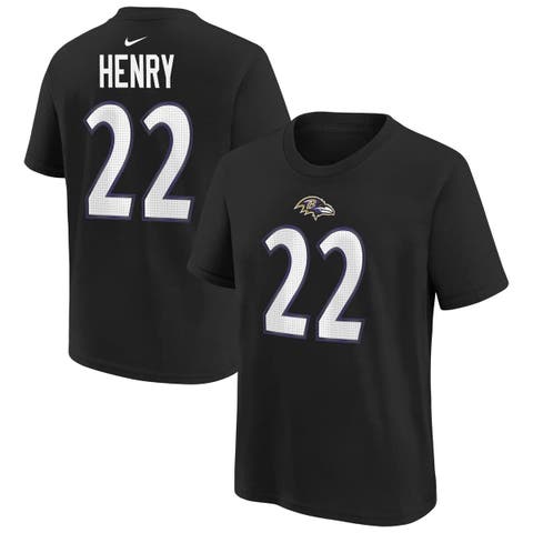 Youth Nike Derrick Henry Black Baltimore Ravens Player Name & Number T-Shirt