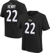 Nike Youth Nike Derrick Henry Black Baltimore Ravens Player Name & Number T-Shirt