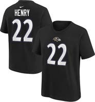 Nike Youth Nike Derrick Henry Black Baltimore Ravens Player Name & Number T-Shirt