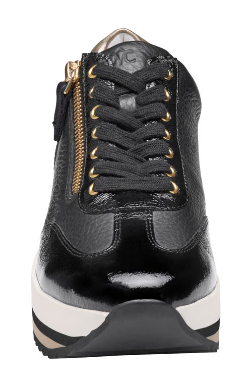 Johnston & Murphy Collection Gracie Side Zip Sneaker In Black