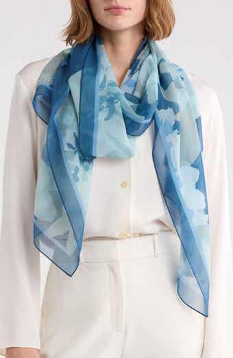 Dusty Floral Chiffon Wrap Scarf