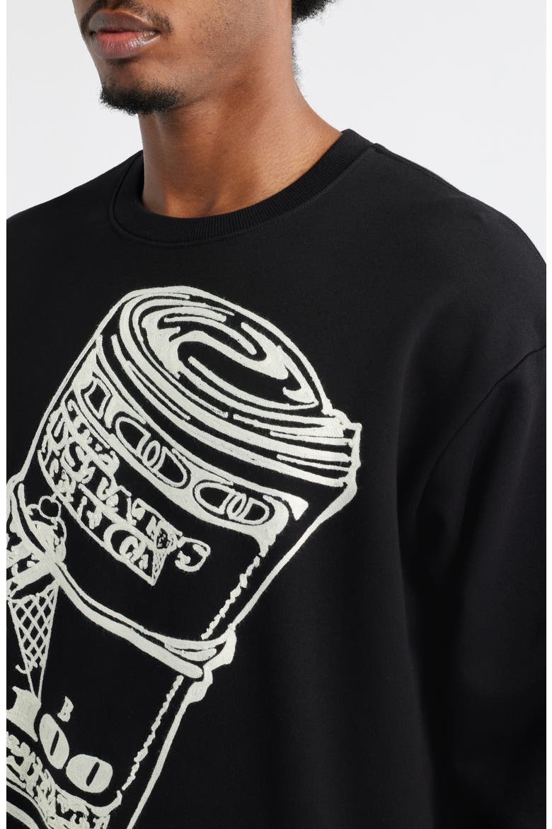 Roll Graphic Sweatshirt, Alternate, color, BLACK