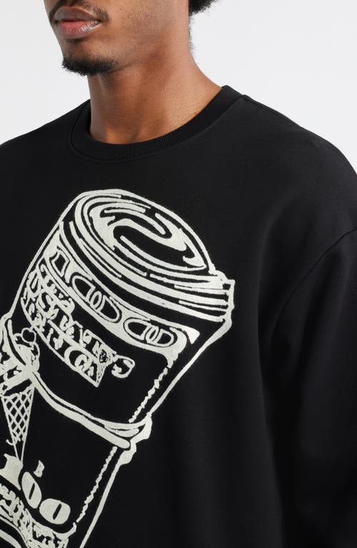 Icecream Roll Graphic Sweatshirt In Black