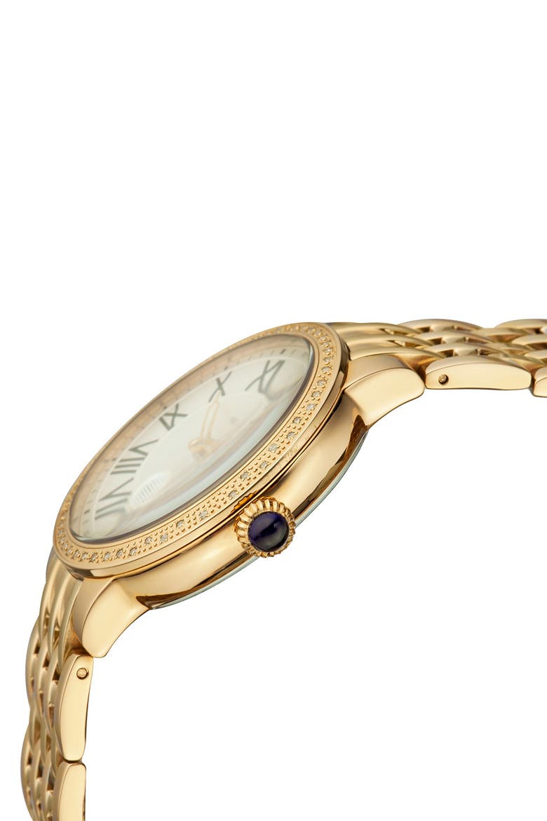 Women's Astor Diamond Bracelet Watch, 40mm - 0.24 ctw, Alternate, color, GOLD