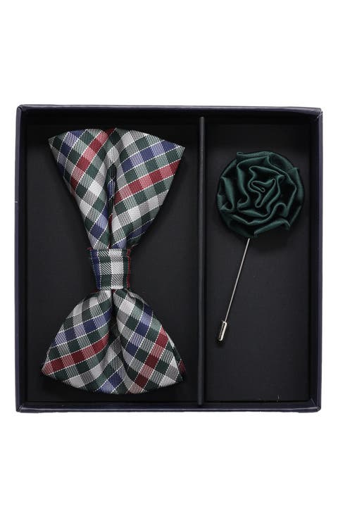 Bow Tie & Lapel Pin Set
