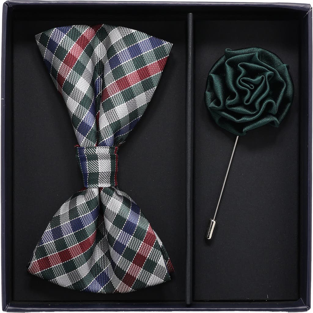 Ben Sherman Bow Tie & Lapel Pin Set In Multi
