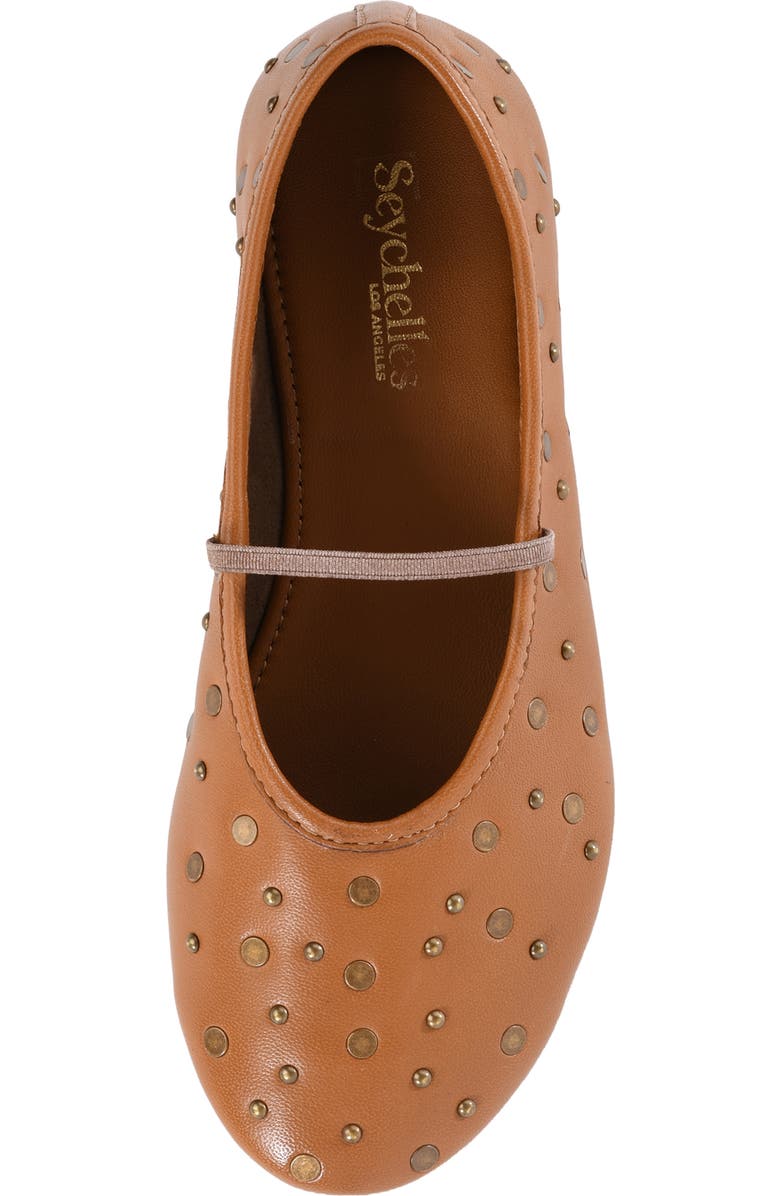 Seychelles Neon Moon Stud Mary Jane Flat, Alternate, color, Tan