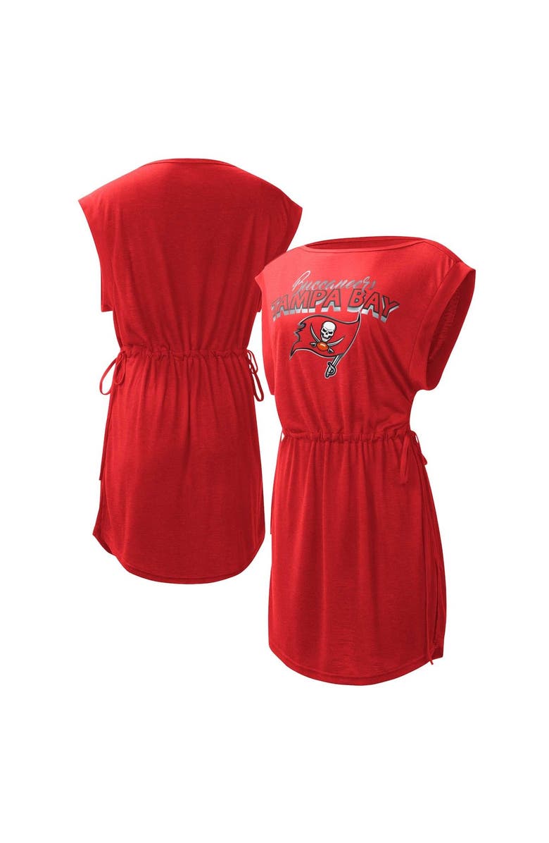 G-III 4HER BY CARL BANKS Women's G-III 4Her by Carl Banks Red Tampa Bay Buccaneers G.O.A.T. Swimsuit Cover-Up, Main, color, Red