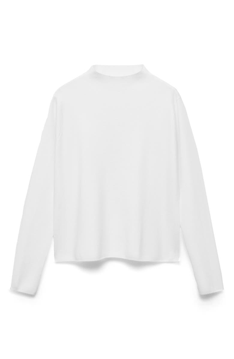 MANGO Funnel Neck Sweater, Alternate, color, Ecru