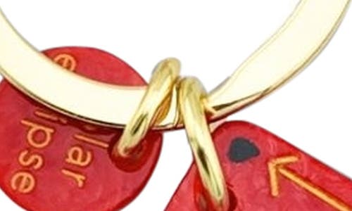 Solar Eclipse Hand Painted Lucky Lighter Key Chain Bag Charm In Red