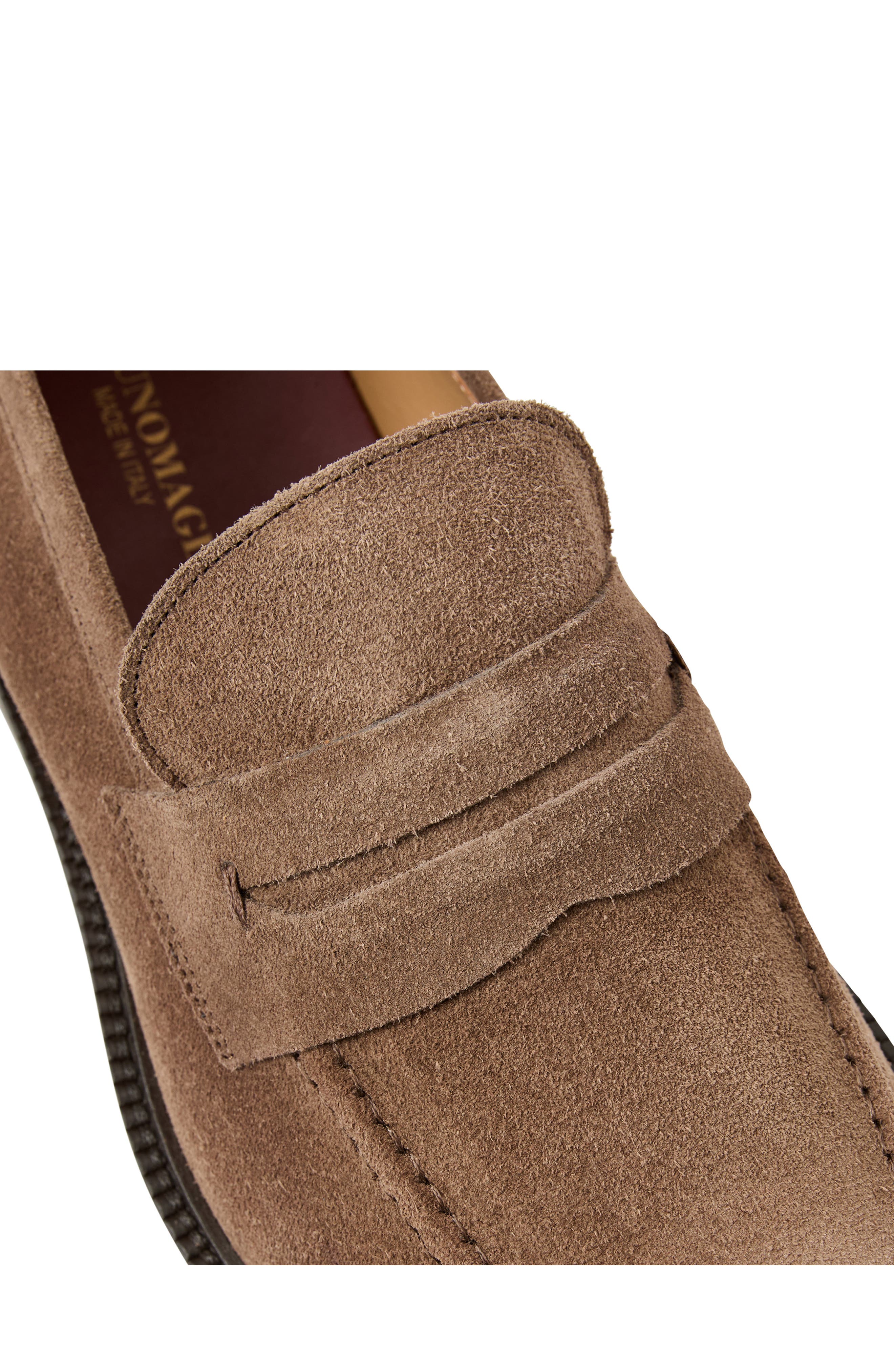 Bruno Magli Venezia Penny Loafer, Alternate, color, Taupe Suede