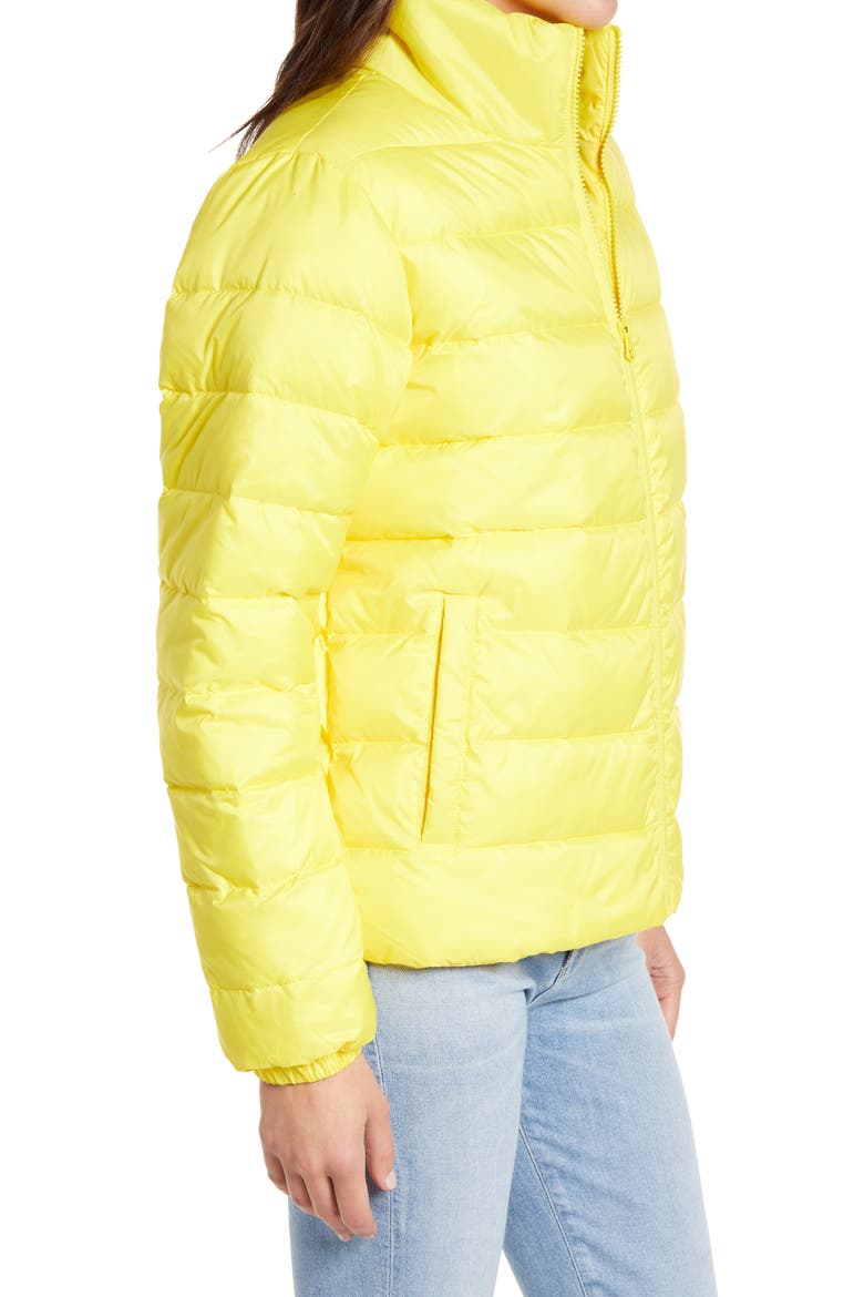 Zip Puffer Coat, Alternate, color, YELLOW BUTTER