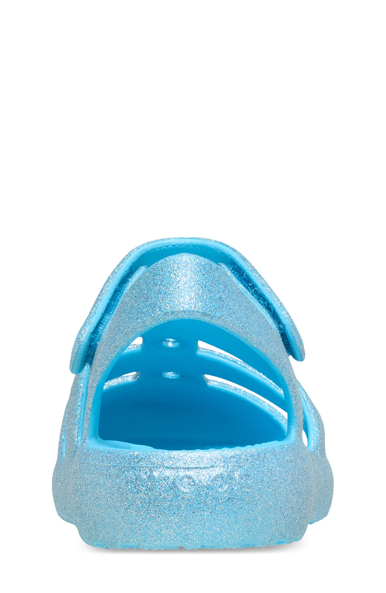 CROCS Kids' Glitter Classic Fisherman Sandal, Alternate, color, Tinted Glass