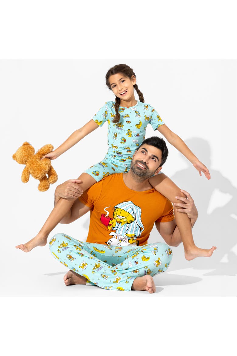 Garfield Lazy Mondays Kids 2-Piece Short Sleeve & Shorts Pajama Set, Alternate, color, Garfield: Lazy Mondays
