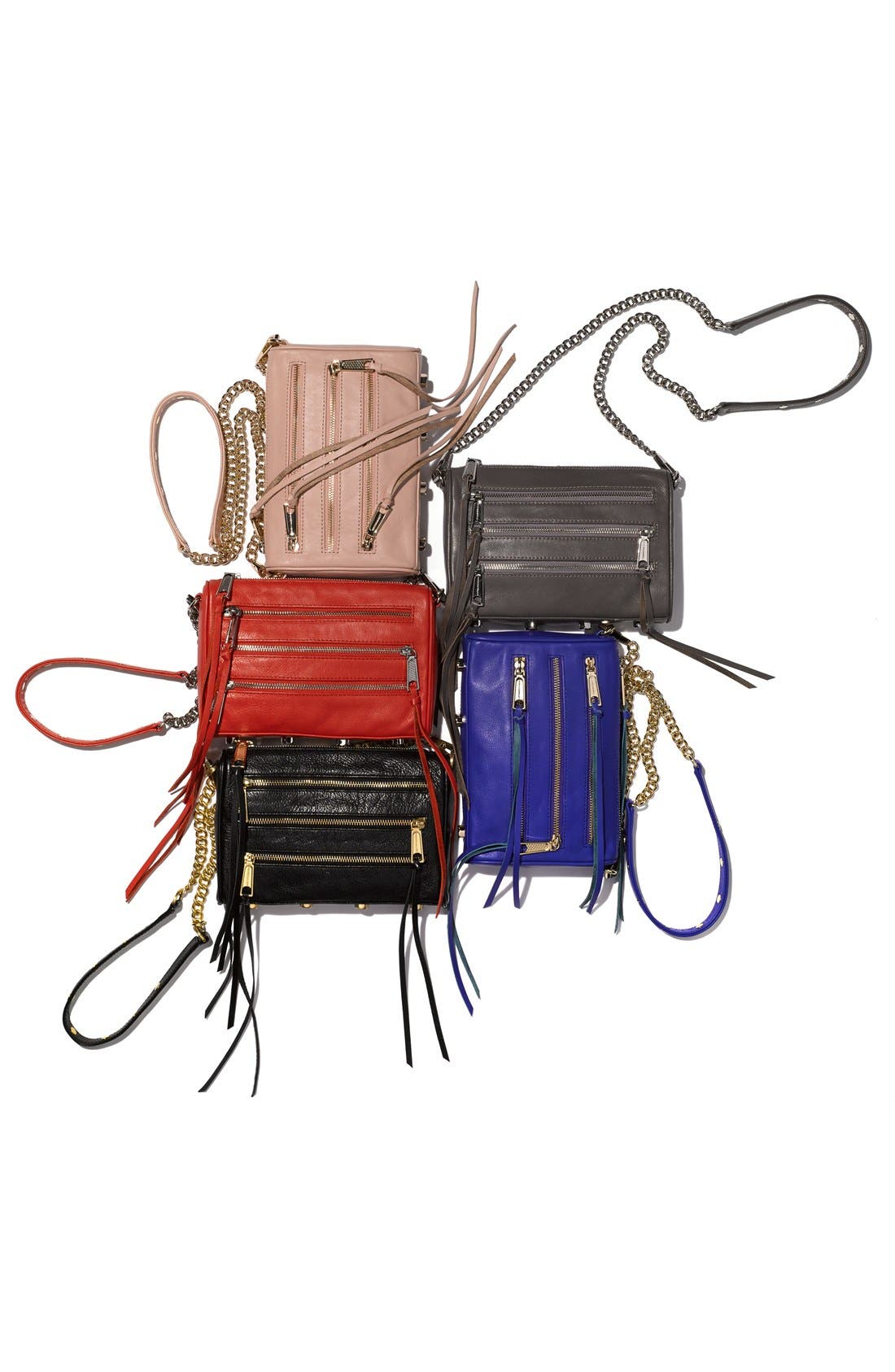 'Mini 5 Zip' Convertible Crossbody Bag, Alternate, color, GREY SLEET