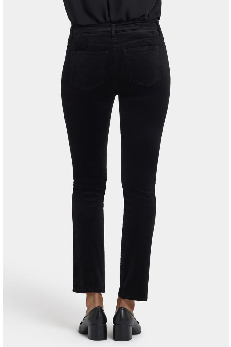 Sheri Slim Fit Velvet Pants, Alternate, color, BLACK