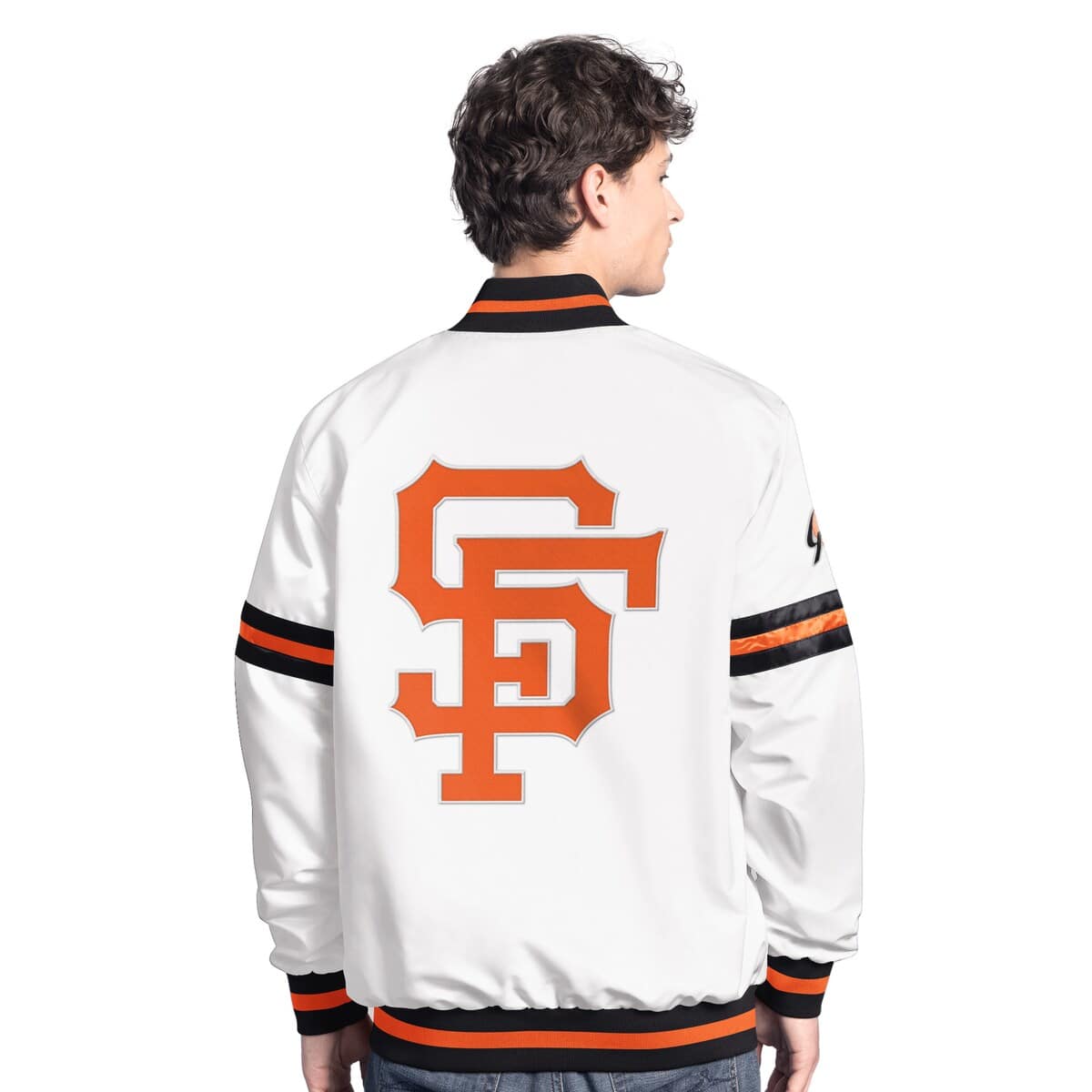 Men'sStarter  White San Francisco Giants Cooperstown Scout Full-Snap Varsity Jacket - image 2