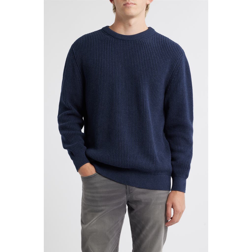 Alex Crane Bay Organic Cotton Sweater In Blue