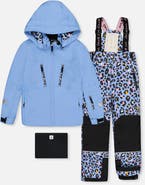 Deux par Deux Teknik Expandable Sleeve Reinforced Jacket & Leopard Pants Two Piece Snowsuit