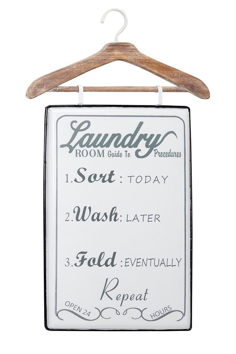 White Farmhouse Words & Text Wall Decor, Main, color, WHITE