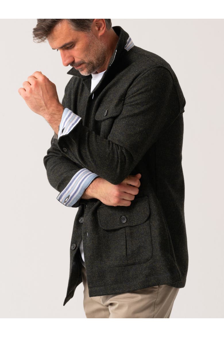 Long Sleeve Wool Shirt-Jacket, Alternate, color, Artillery Green