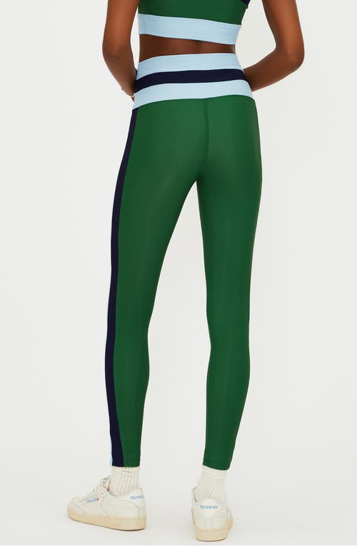 Beach Riot Mariella Colorblock Rib Leggings In Green