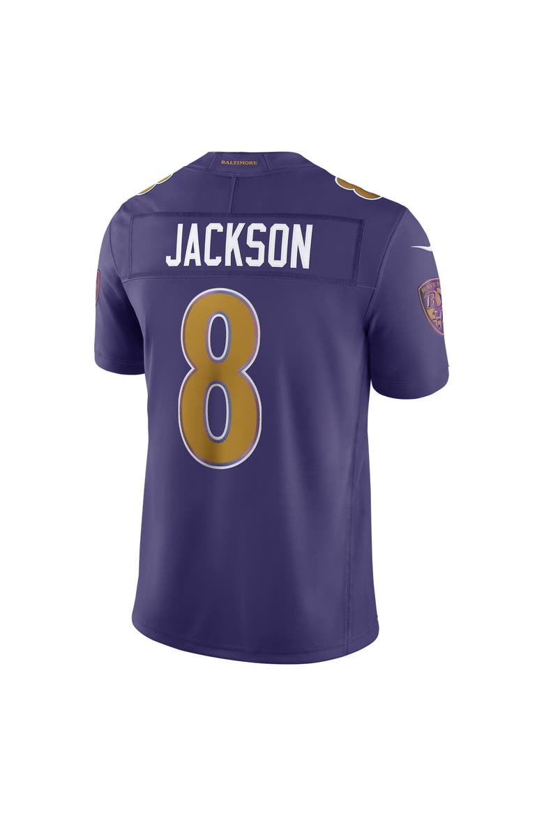 Men's Nike Lamar Jackson Purple Baltimore Ravens Alternate Vapor F.U.S.E. Stitched Limited Jersey, Alternate, color, Purple