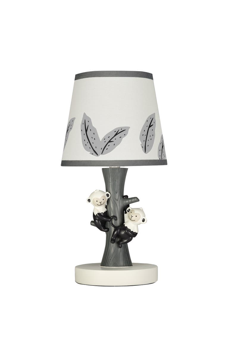 Lambs 
Ivy Jungle Party Tree with Monkeys Lamp with Shade 
Bulb, Main, color, Blue