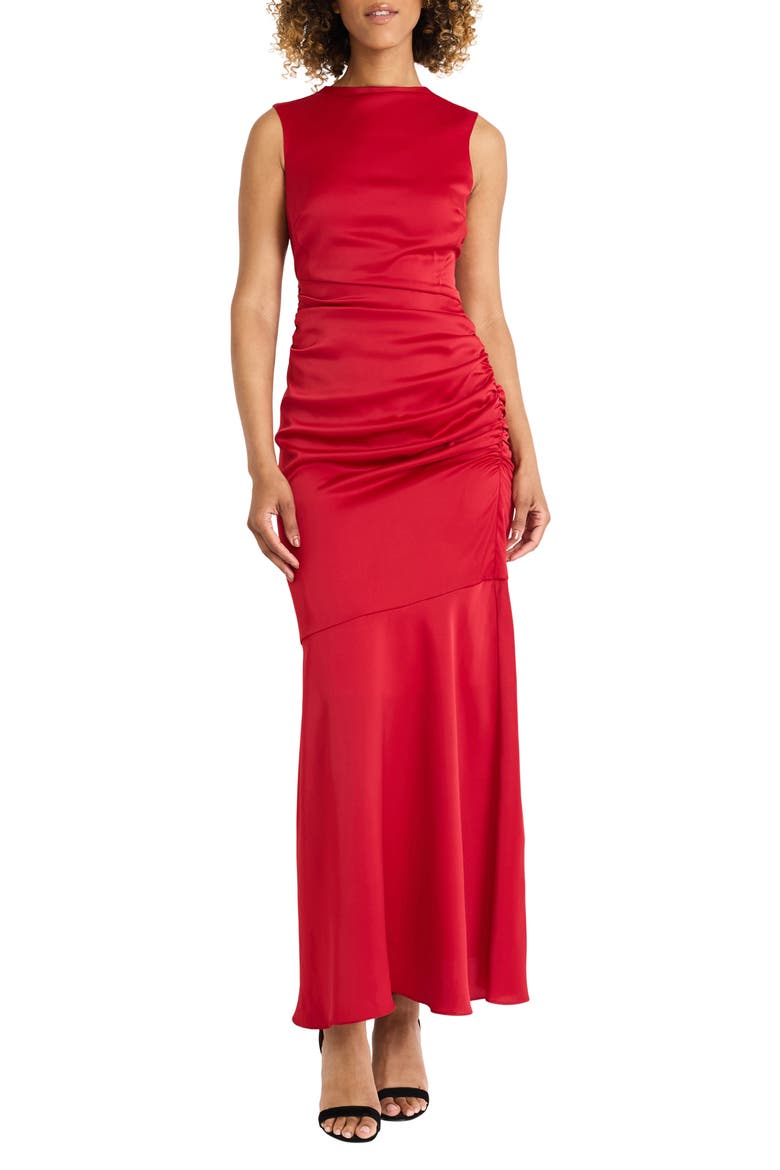 Sleeveless Mermaid Gown, Alternate, color, SAVVY RED