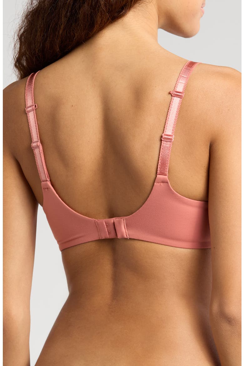 Norah Chic Underwire Plunge Bra, Alternate, color, ROSE CANYON