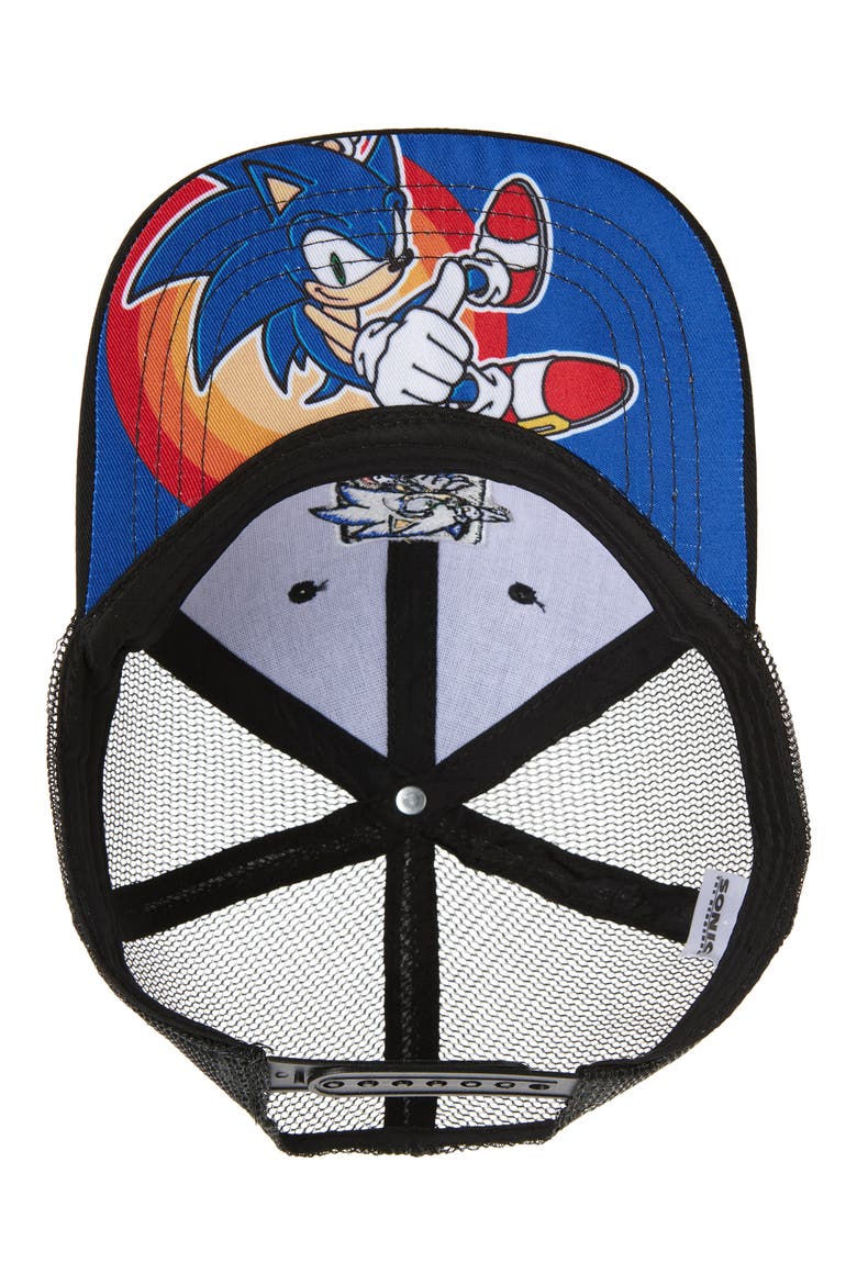 Kids' Sonic the Hedgehog® Speed Trucker Hat, Alternate, color, BLACK BLUE