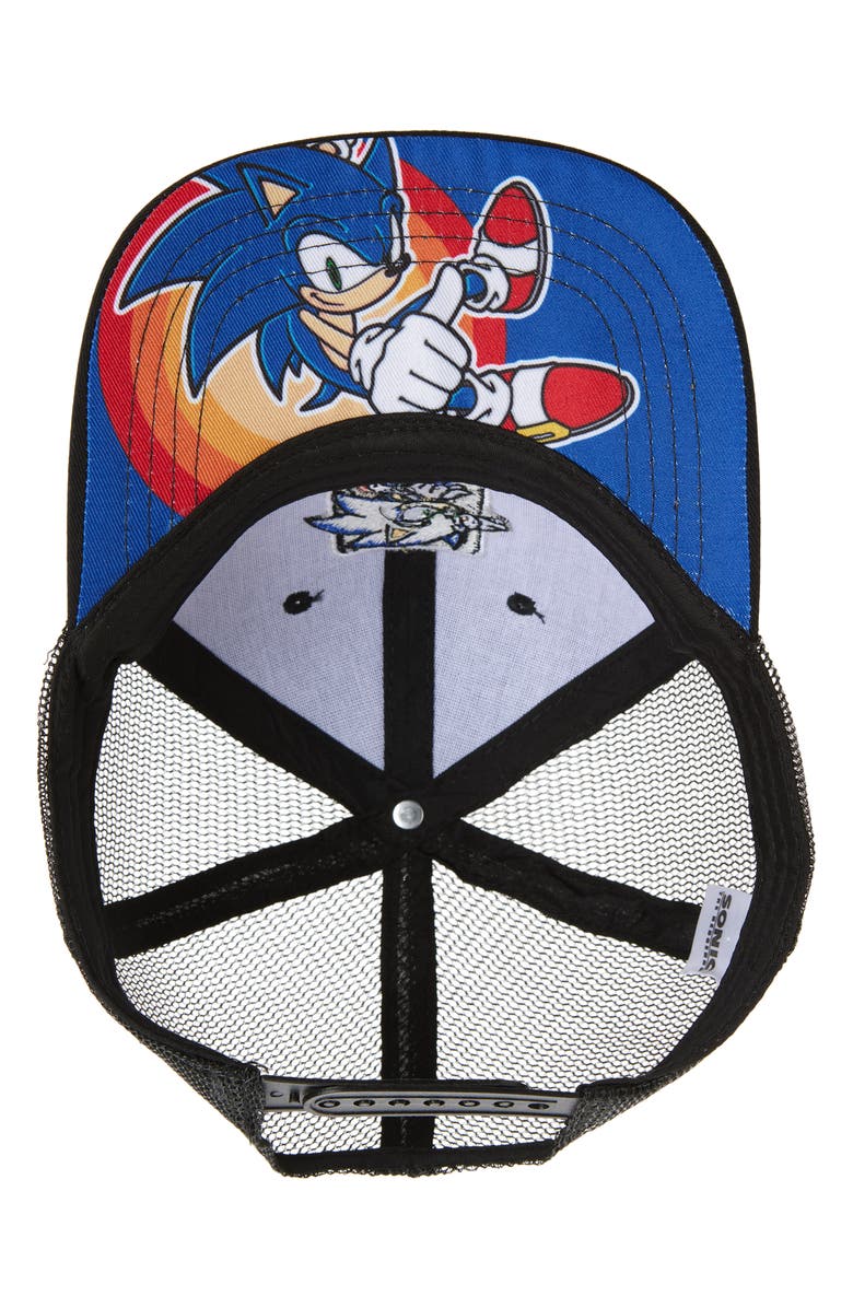 USPA ACCESSORIES Kids' Sonic the Hedgehog<sup>®</sup> Speed Trucker Hat, Alternate, color, Black Blue