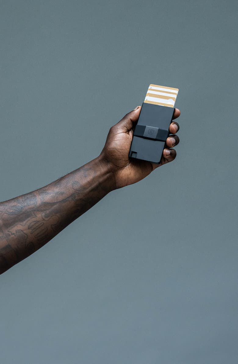 EKSTER Pro Button Release Recycled Metal Card Holder, Alternate, color, Jet Black