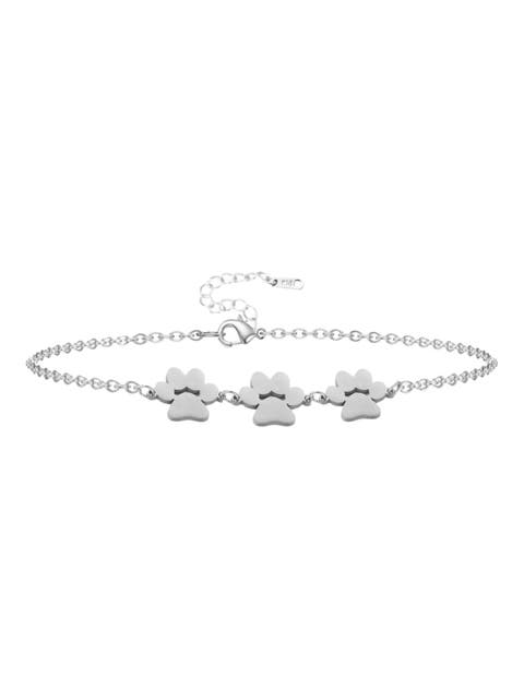 Fureverly Three Paw Print Bracelet for Pet Lovers