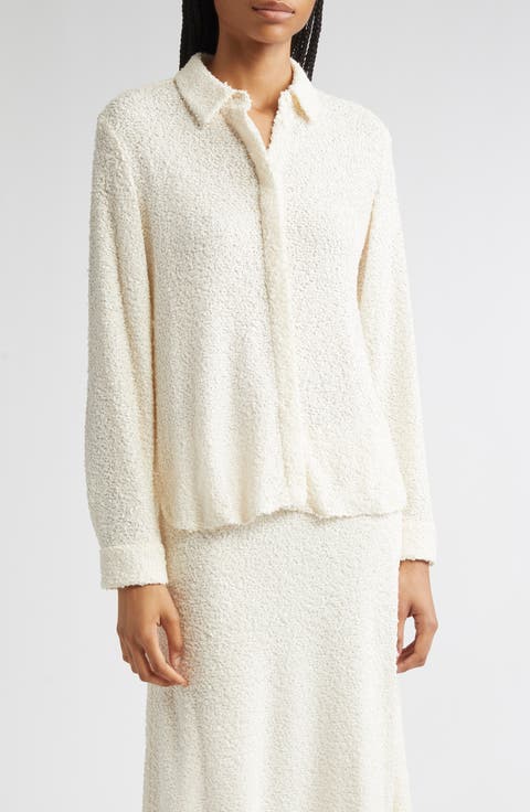 Edie Textured Button-Up Shirt