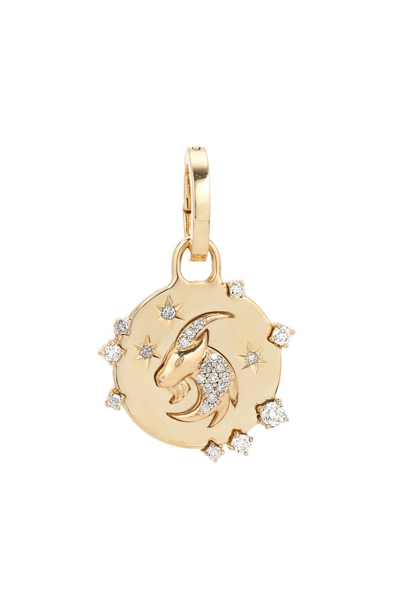 Adina Reyter Zodiac Charm, Main, color, 14K Yellow Gold-Capricorn