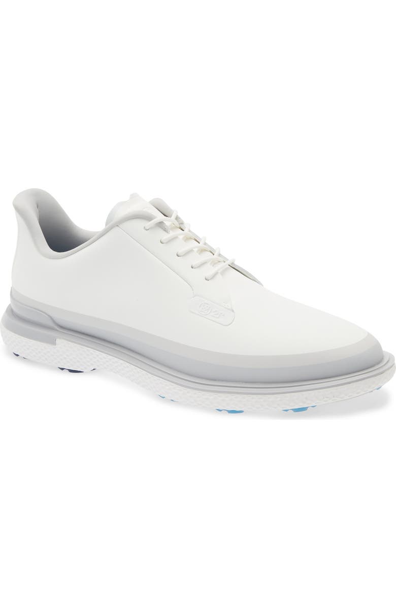 G/FORE Gallivanter Tuxedo Stripe Golf Shoe, Main, color, Snow/ Nimbus