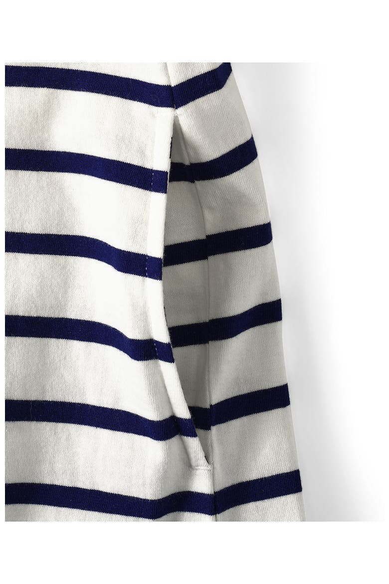 Cotton Jersey Crew Neck T Shirt Dress, Alternate, color, Ivory/Deep Sea Spaced Stripe