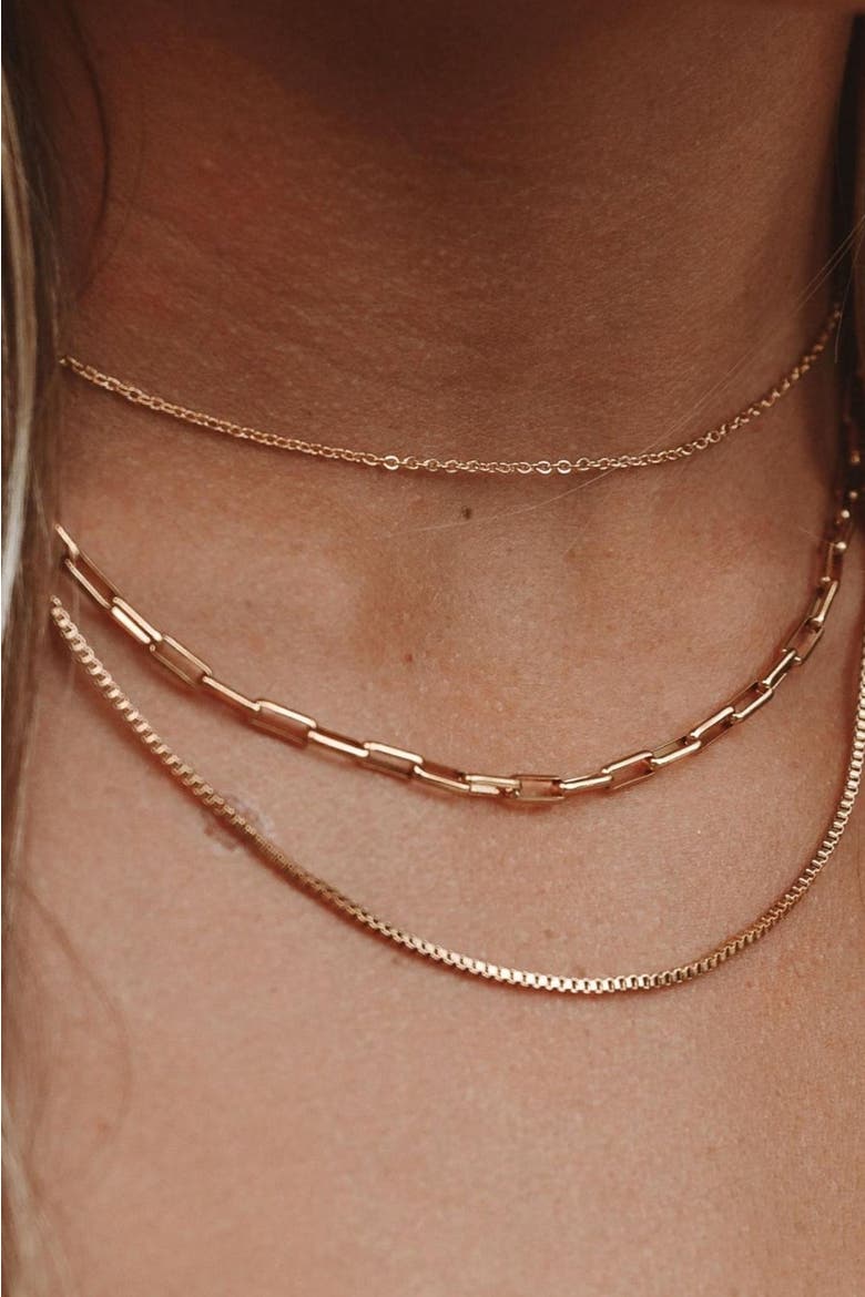 Saona Layered Necklace, Alternate, color, Gold
