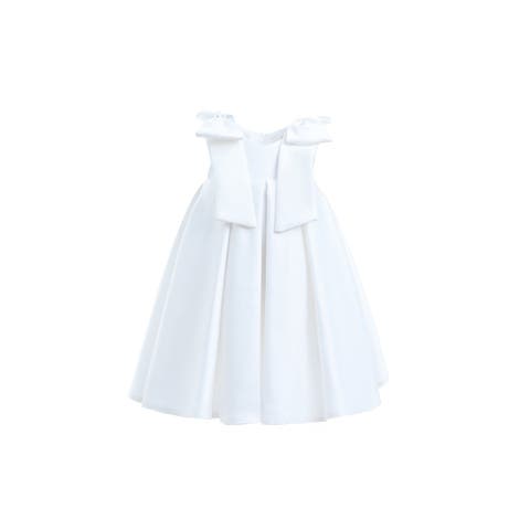 Palermo Satin Bow Pleated Dress