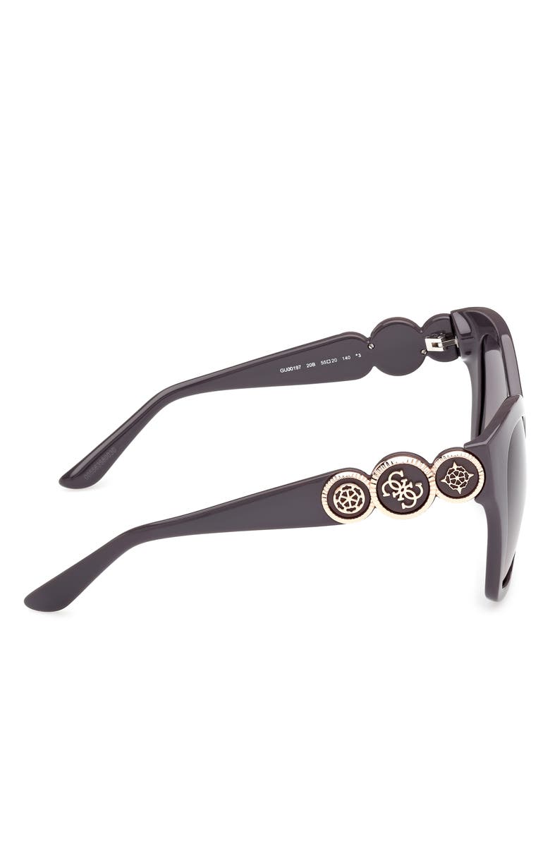 GUESS Butterfly Sunglasses, Alternate, color, Grey/ Gradient Smoke