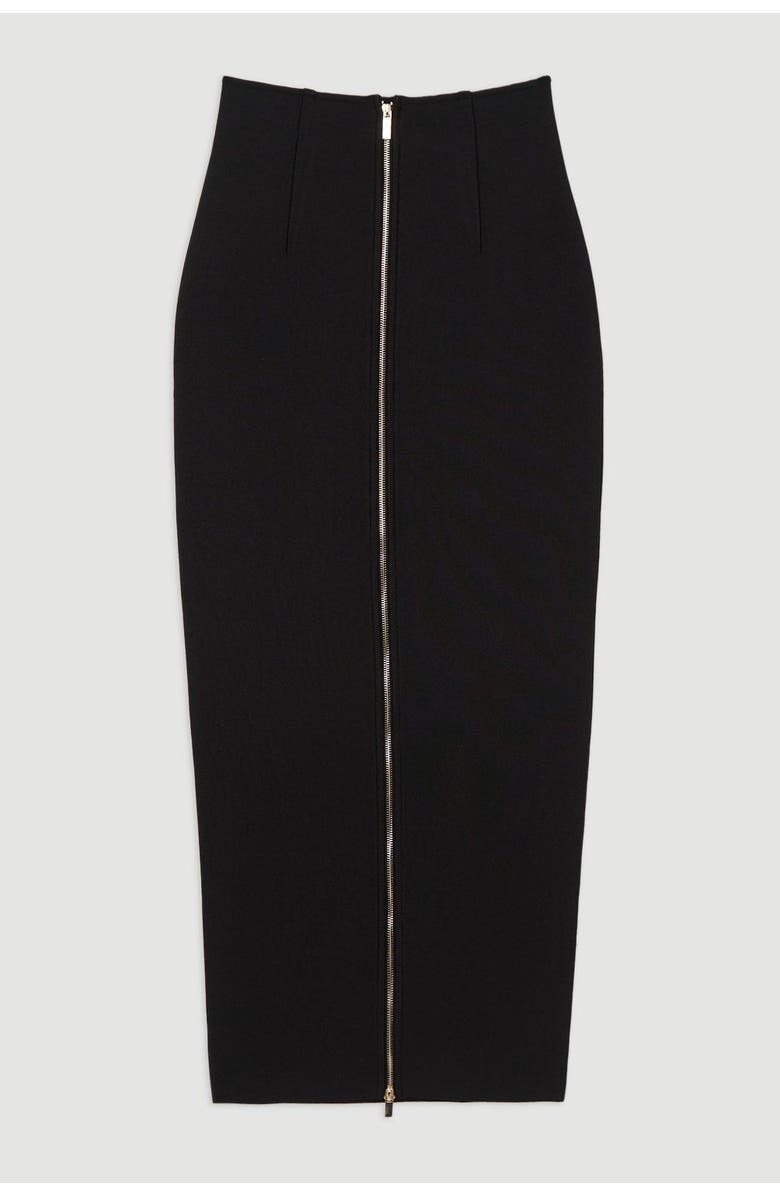 Karen Millen Figure Form Zip Maxi Skirt, Alternate, color, Black